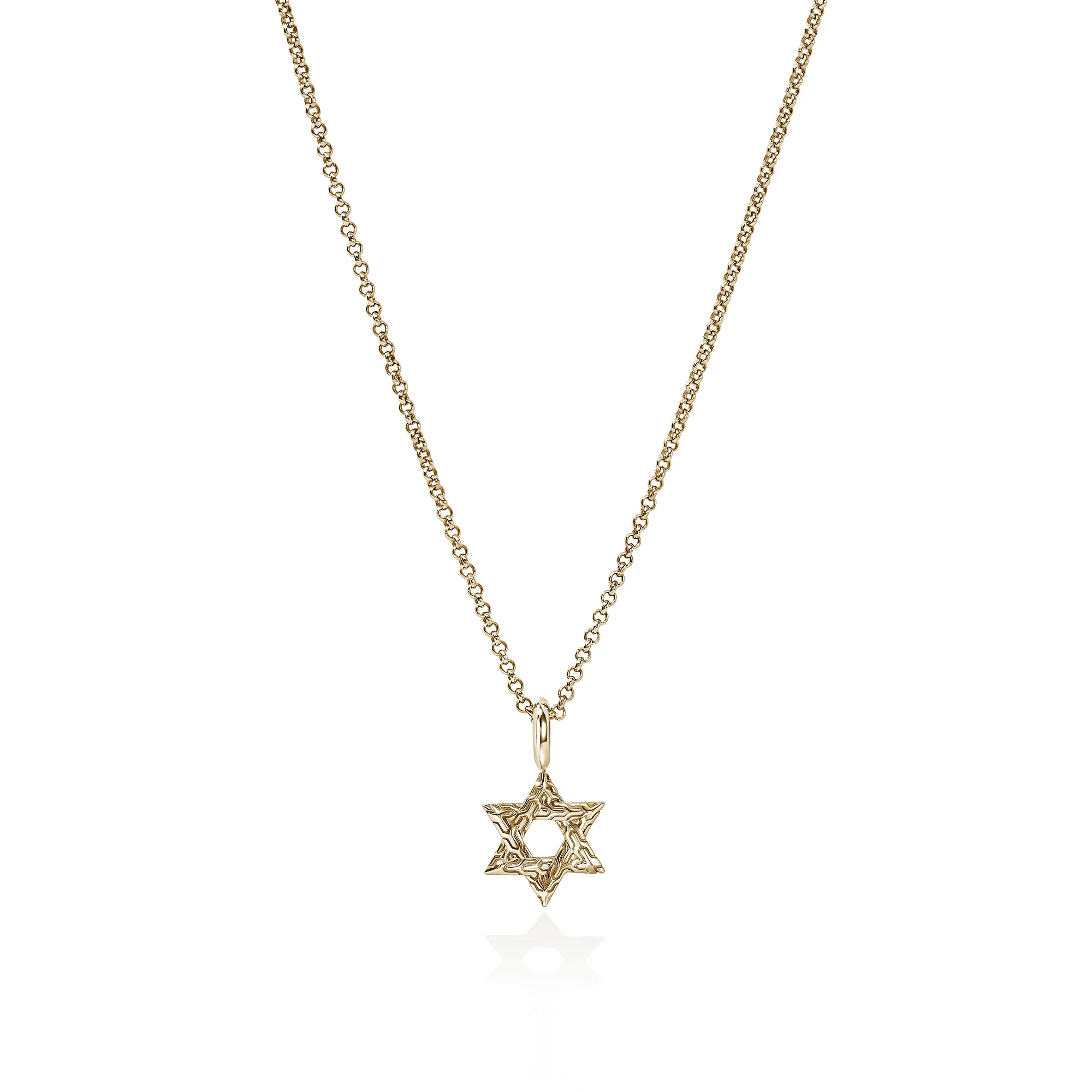JH Essential Star of David Necklace, Gold|NGG989399