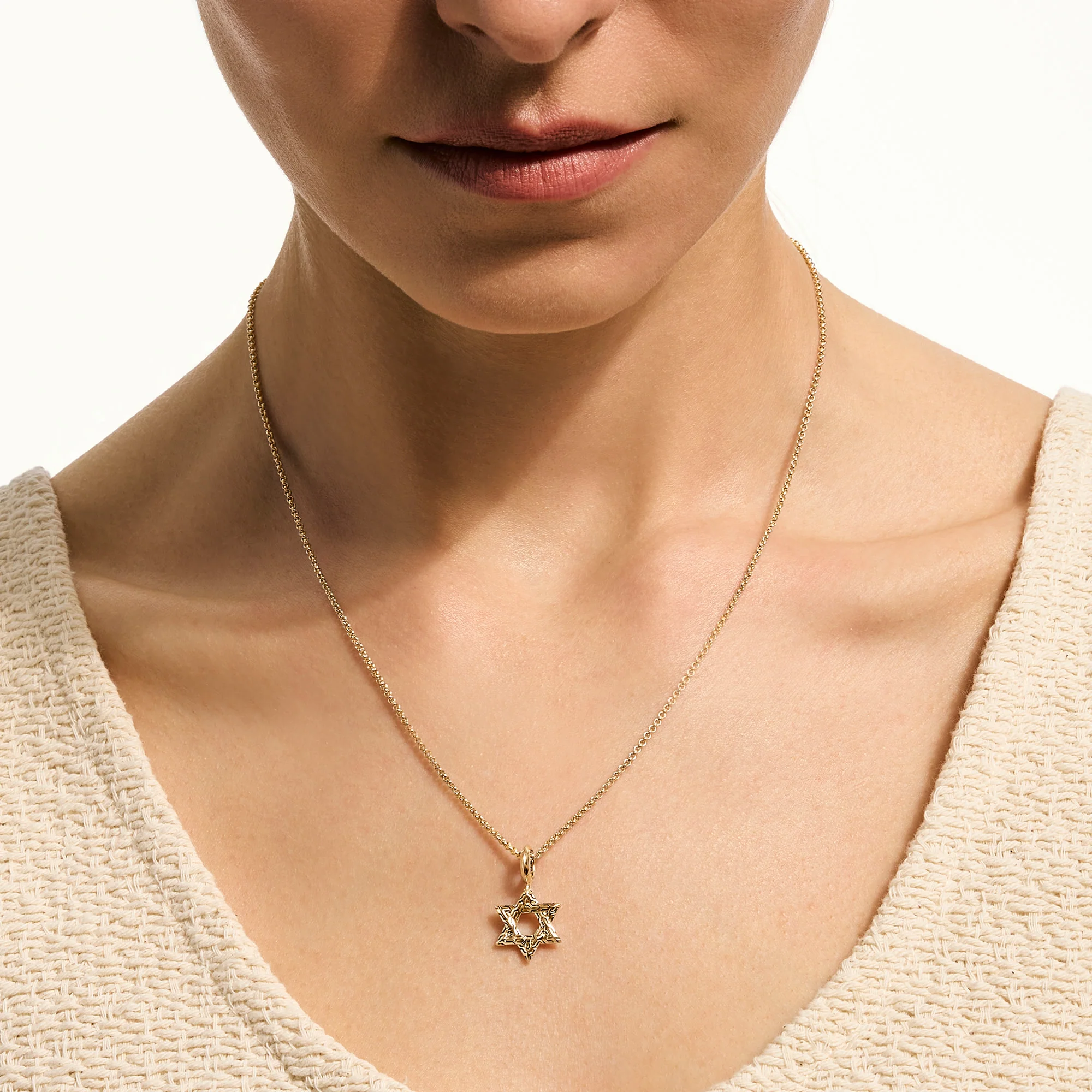 JH Essential Star of David Necklace, Gold|NGG989399 - Image 4