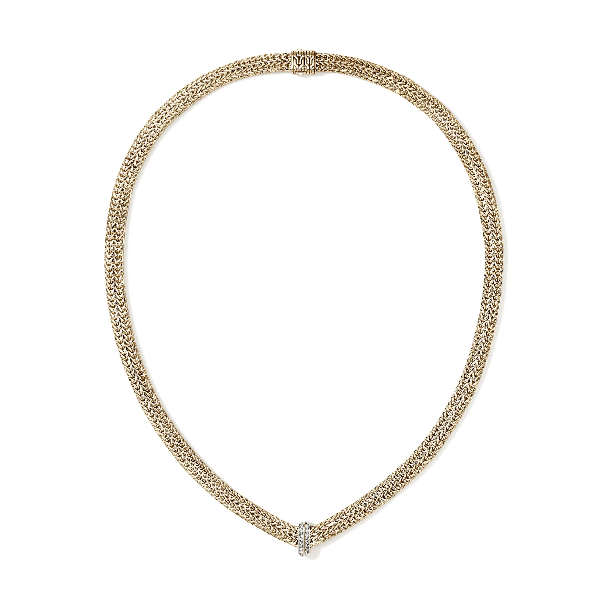 Icon Link Necklace, Gold, Diamonds, 6MM|NGGX989352DI - Image 4