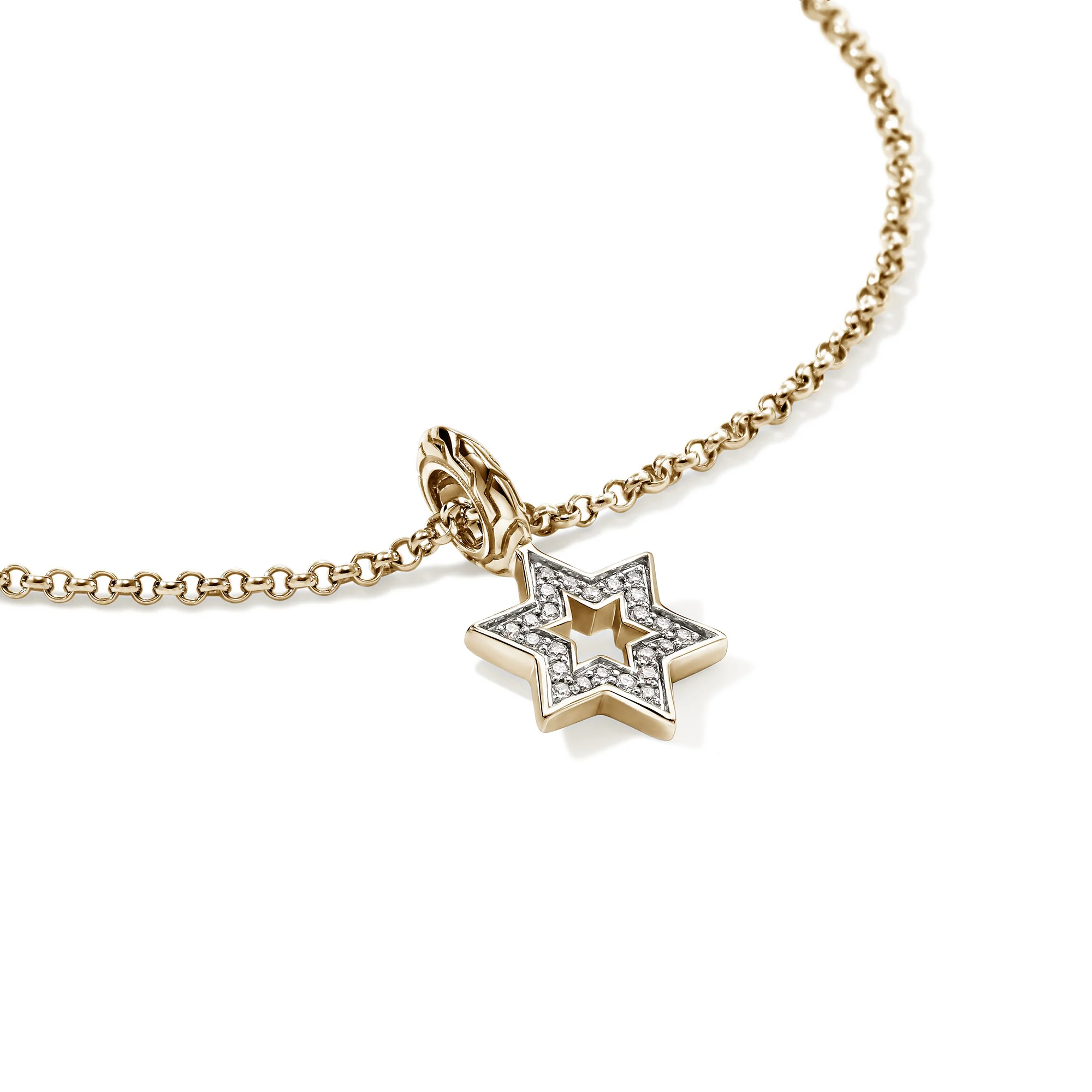 JH Essential Star of David Necklace, Gold, Diamonds|NGGX9894002DI - Image 2