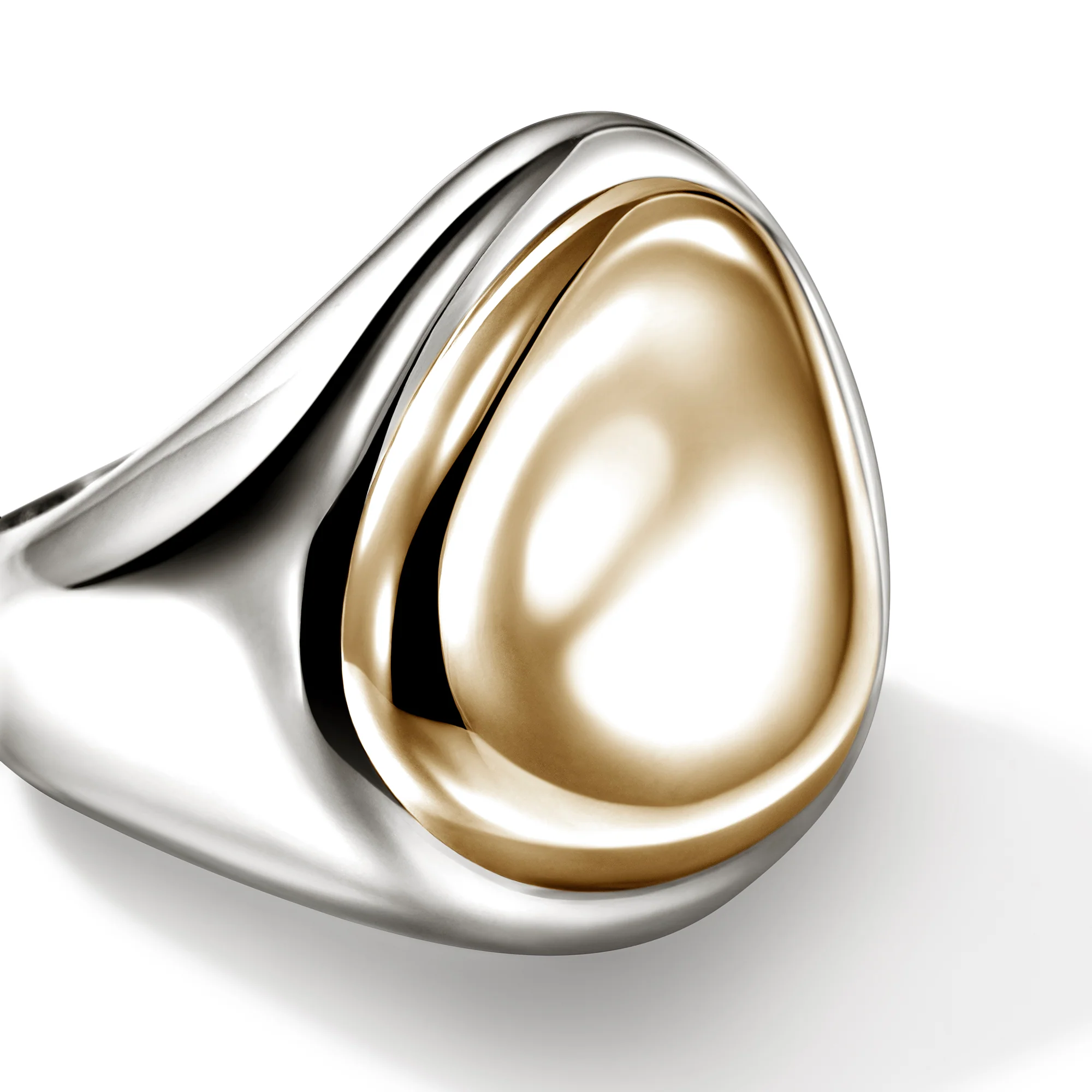 Pebble Ring, Sterling Silver, Gold|RZZ98746 - Image 2
