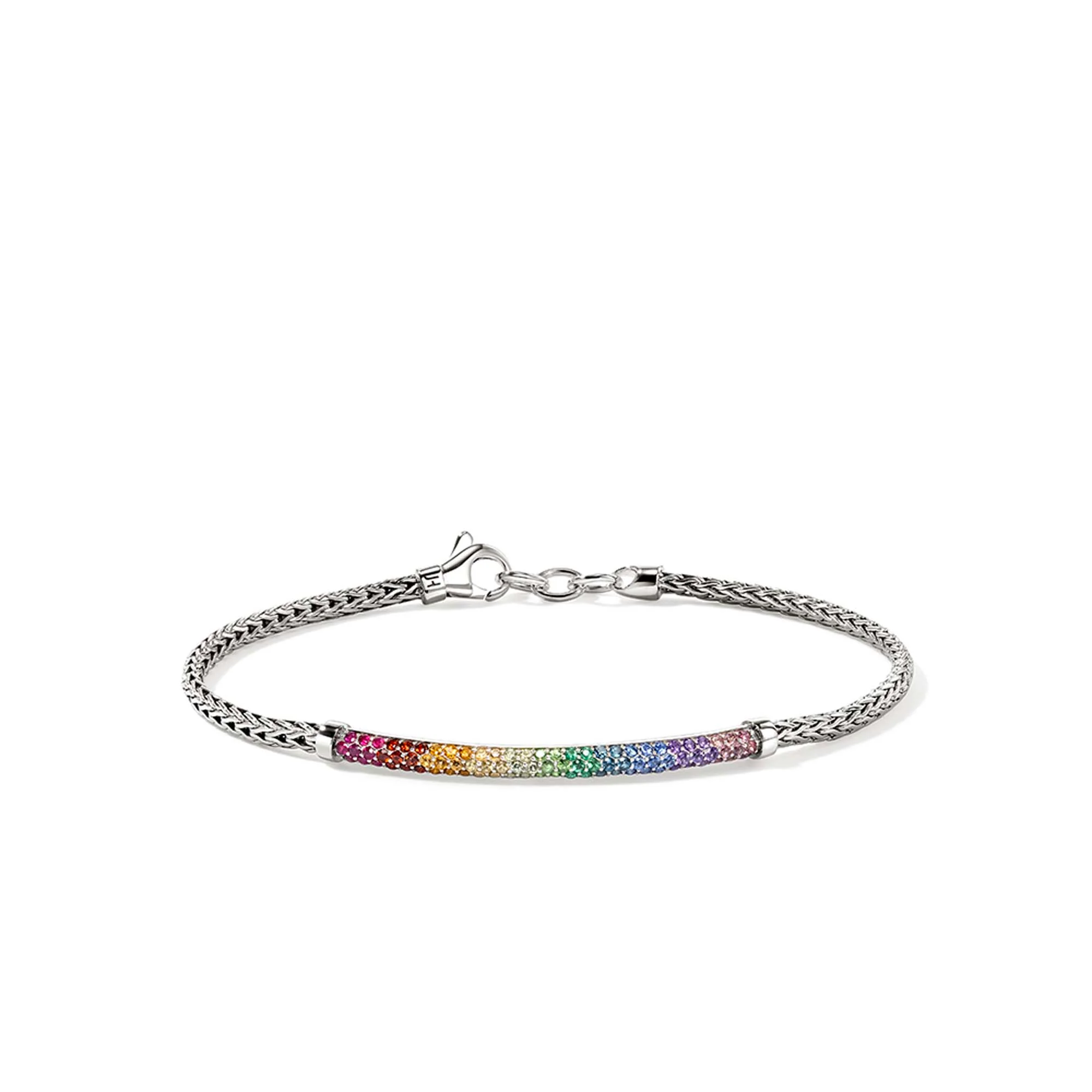 Rainbow Bracelet, Sterling Silver, Gemstones|BUS987084AMPTLT