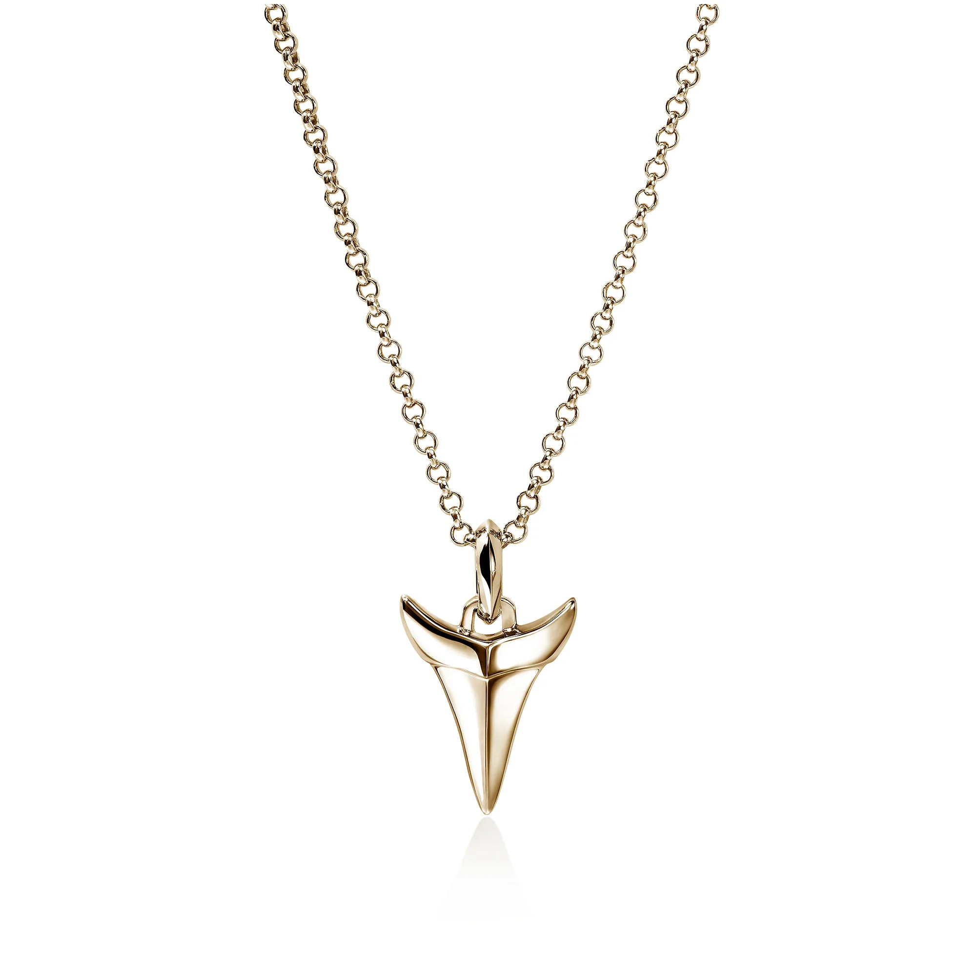Shark Tooth Talisman Necklace, Gold, Diamonds|NGGX9012242DI - Image 3