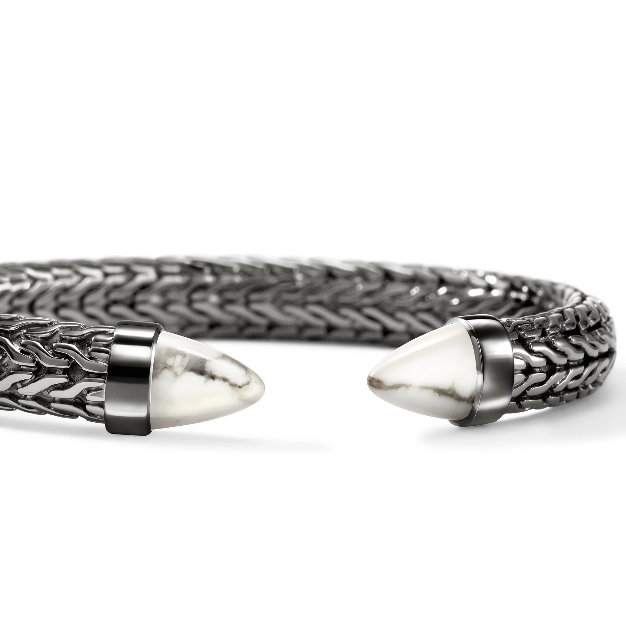 Spear 50 Flex Cuff, Dark Silver, Howlite|CMS987961BRDWHL - Image 2