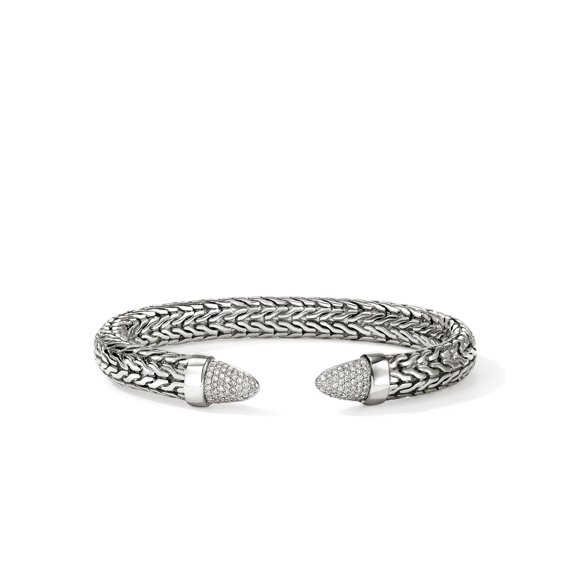 Spear 50 Flex Cuff, Sterling Silver, Diamonds|CBP987962DI