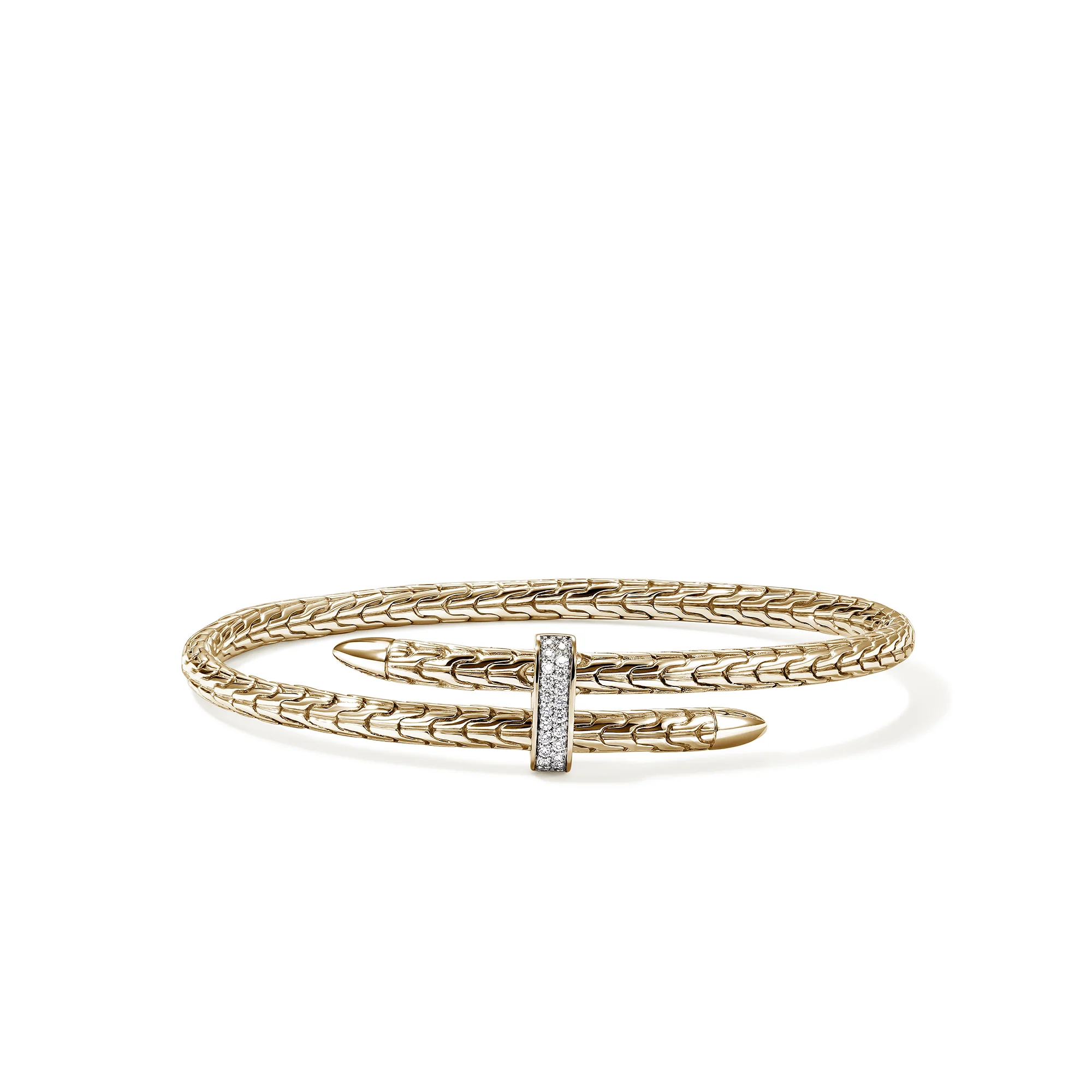 Spear Flex Cuff, Gold, Diamonds, 4MM|CGGX987872DI
