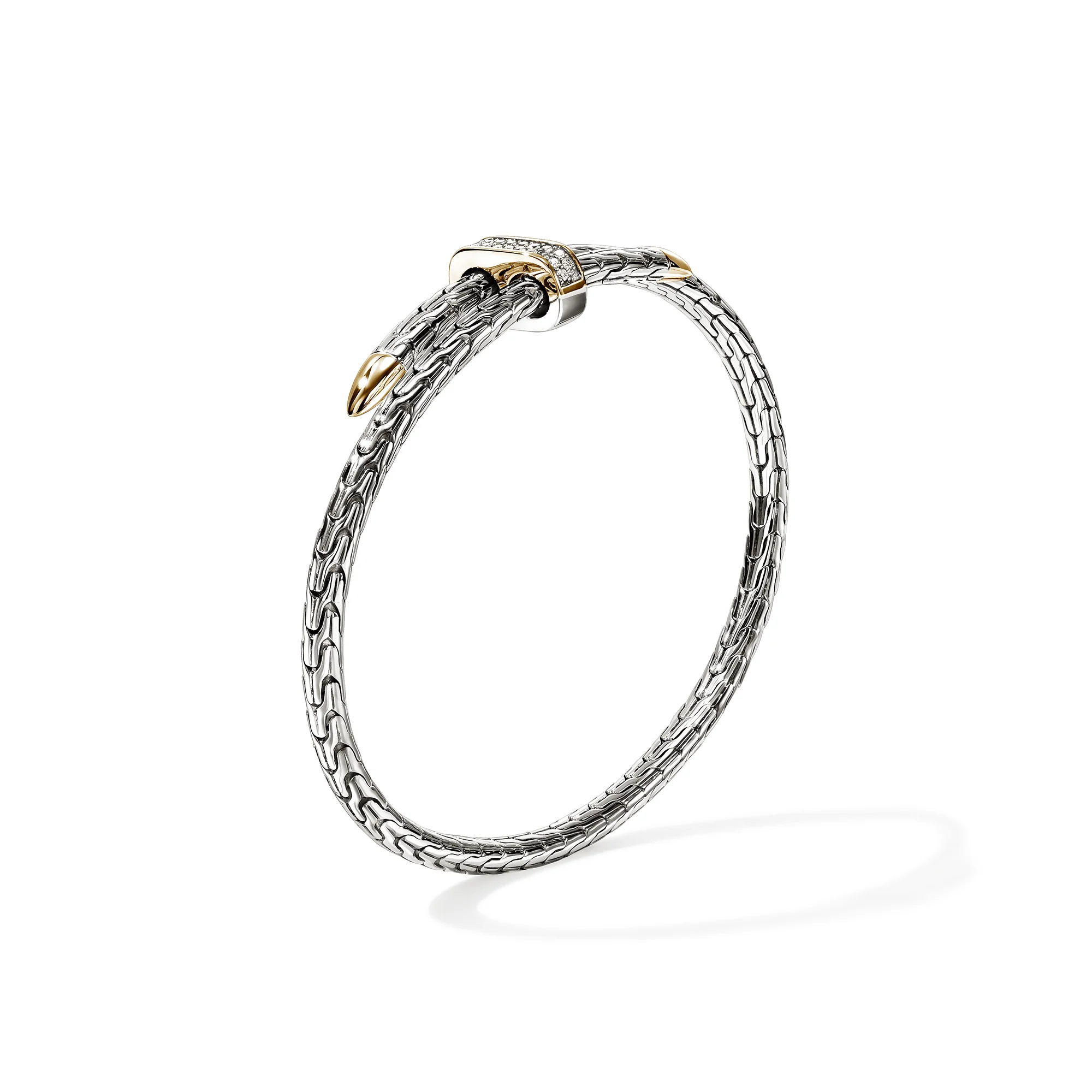 Spear Flex Cuff, Gold, Sterling Silver, Diamonds, 4MM|CZZP9878722DI - Image 3