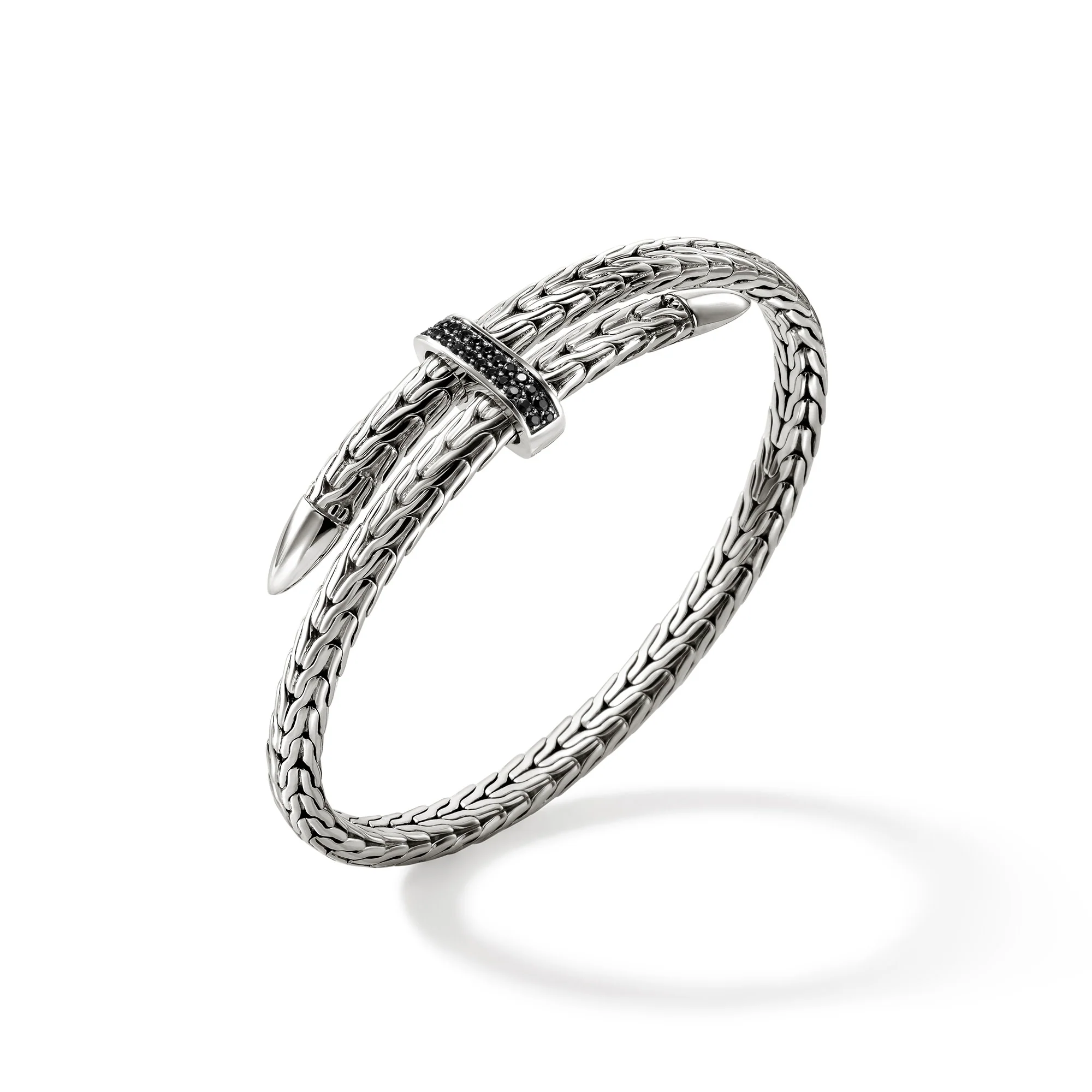 Spear Flex Cuff, Sterling Silver, Gemstones, 5.5MM|CBS9011074BLS - Image 3