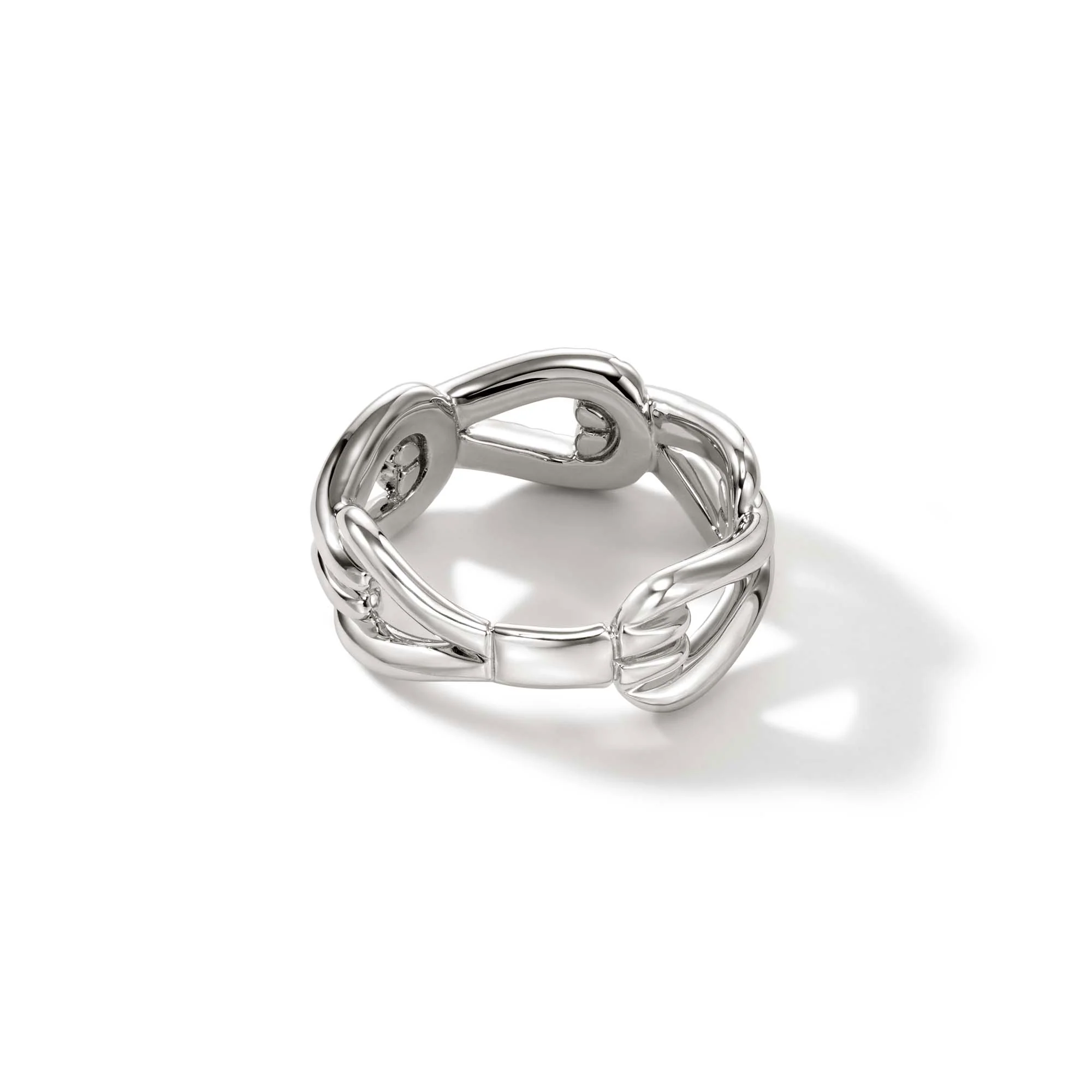 Surf Link Ring, Silver, Diamonds, Wide|RBP9010772DI - Image 5