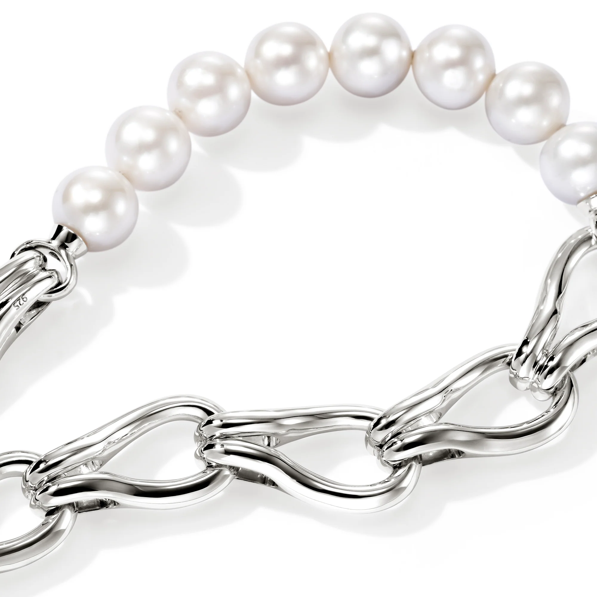 Surf Bracelet, Sterling Silver, Pearls|BU895131 - Image 2
