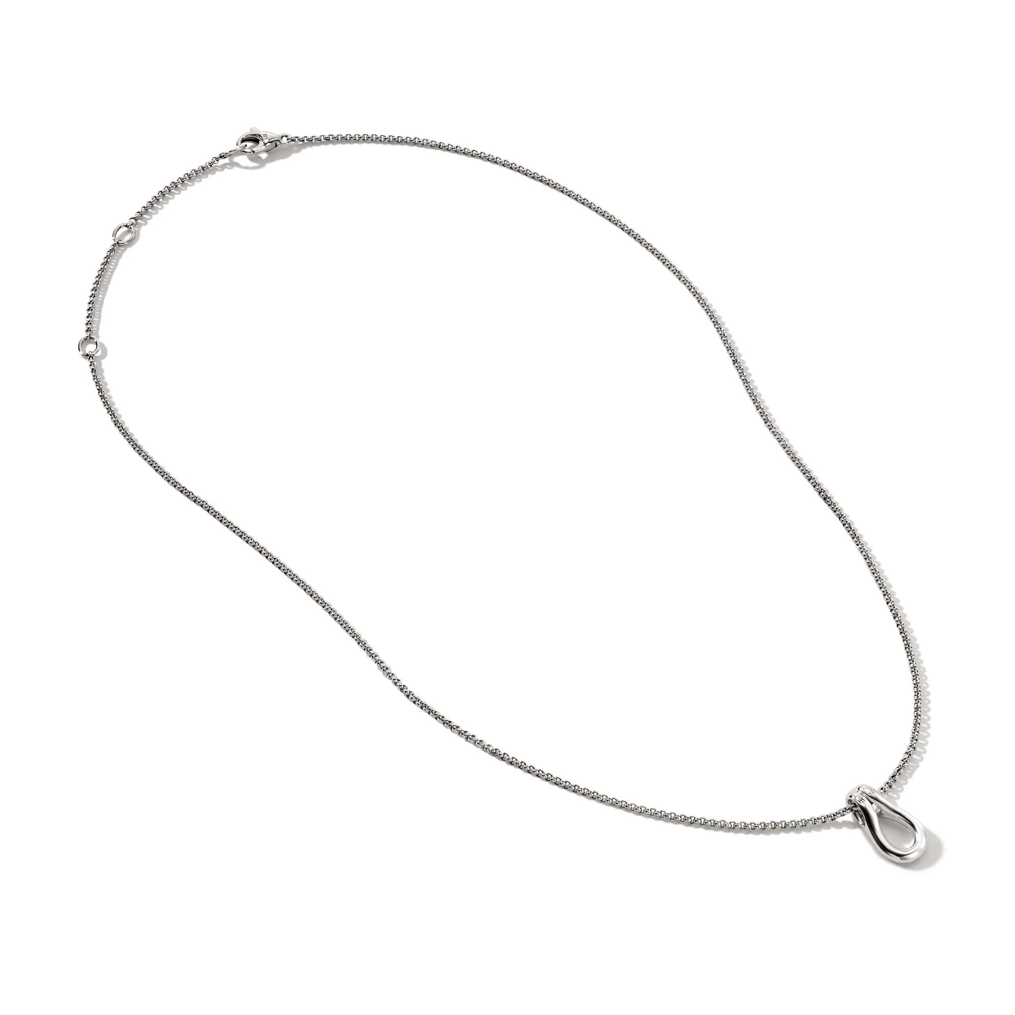 Surf Pendant Necklace, Silver, Diamonds|NBP9010742DI - Image 4