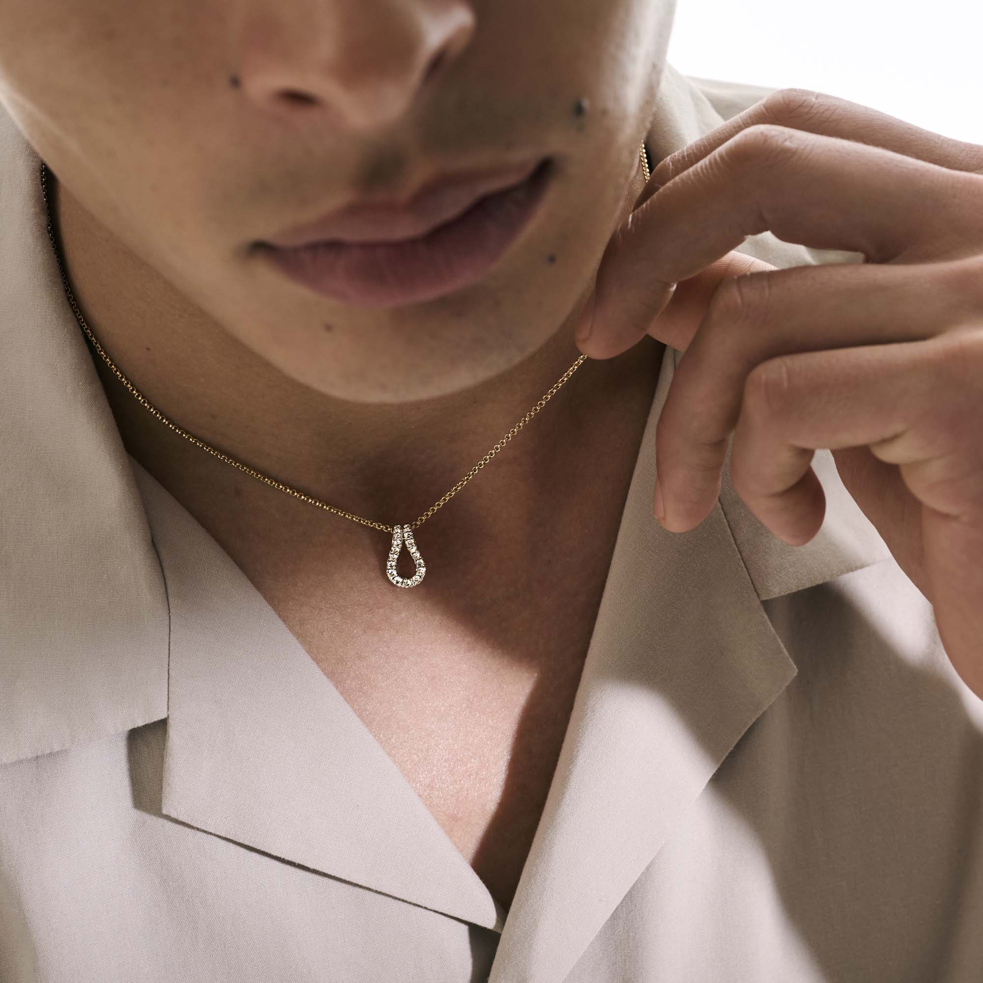 Surf Pendant Necklace, Gold, Diamonds|NGGX90107422DI - Image 7